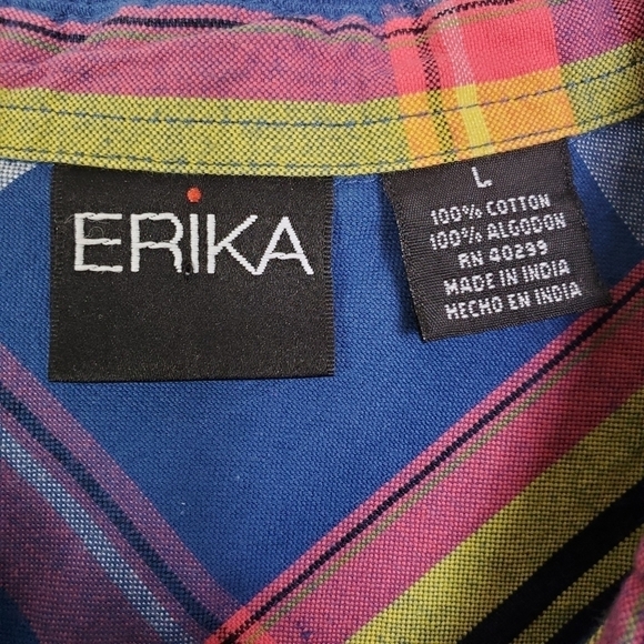 ERIKA TIE FRONT BUTTON DOWN TOP - Picture 5 of 5